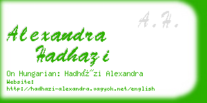 alexandra hadhazi business card